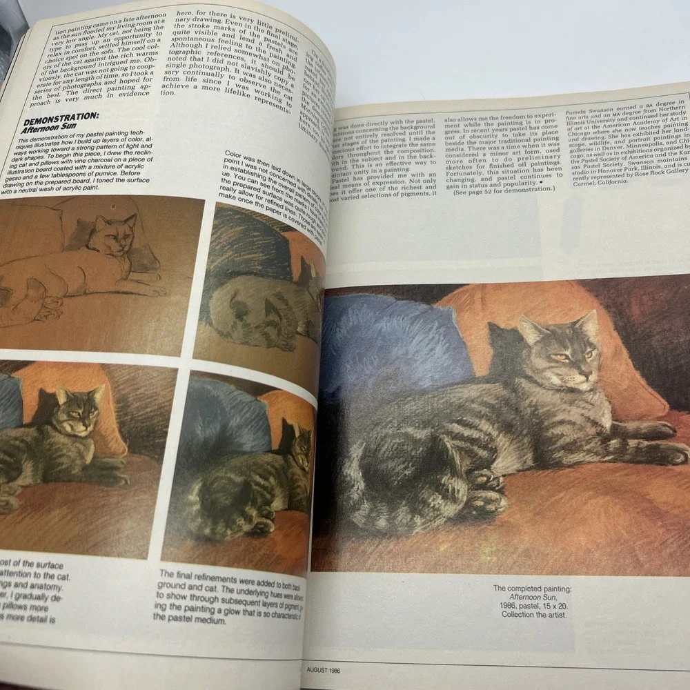 Vintage American Artist Magazine Aug. 1986 Vtg. Edward Brodney J. Orr Paint Ads